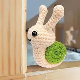 TREXEE Beginners Crochet Kit Cute Snail Knitting Kit DIY Crochet Supplies with Instruction, Eyes, Yarns, Hook, Needles, Stuffing and Knitting Markers Crochet Kits for Beginners Adults Kids-picture-13