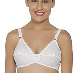 libertina Belaire White Colour Non Padded Comfortable, Skin Friendly Regular Women Cotton Bra with Cotton Strap - Pack of 1-picture-20