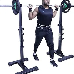 Gamma Fitness 8 in 1 Squat Stand Commercial SS-95 with Super Heavy Base and Adjustable up to 7 Feet | for Heavy Workout-image-37