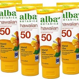 Alba Botanica Hawaiian Sunscreen, SPF 45, Revitalizing Green Tea 4 oz (Pack of-image-66