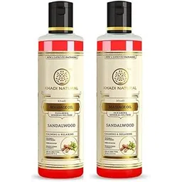 Khadi Natural Sandalwood Massage Oil- Without Mineral Oil 210Ml (Set of 2)-picture-11