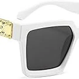 Oversized Square Sunglass for Mens and Boys(White)-image-64