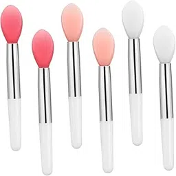 Lurrose 6pcs Silicone Lip Brushes Small Makeup Brushes Applicator for Lip Mask Oil-picture-49