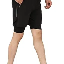 work for it Men’s 2 in 1 Running Shorts with Pockets Quick Dry Breathable Active Gym Workout Shorts-picture-37