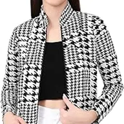 iuga Women's Black Floral Printed Shrug Jacket image 1