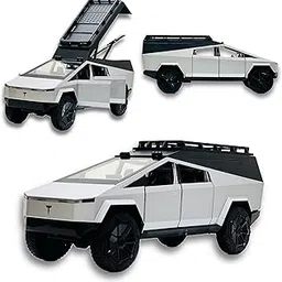 NISHCHAY ENTERPRISE Enterprise Alloy Metal Pull Back Die-Cast Car 1:24 Big Tesla Cyber Truck Car Diecast Metal Pullback Toy Car With Openable 6 Doors,Light Music Gifts Multicolour(Tesla Camper Van)-image-66