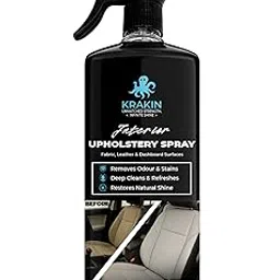 KRAKIN Car Interior & Upholstery Cleaner (500ml) | Deep Cleans Fabric, Leather & Car Interiors | Removes Stains, Dirt & Odour, Easy Spray-On Formula-picture-10