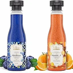 Milau PROFESSIONAL Blueberry & Orange Body & Face Wash Gel, 200ML Each, (Pack of 2) Body and Face Wash for Women & Men for Radiant Glow, Suitable for All Skin Types-image-44
