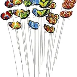 MERISHOPP 24Pcs Butterfly Garden Stakes Porch Gardening Decorative Lifelike Decoration| Garden Statue | Lawn Ornament | Décor-image-12