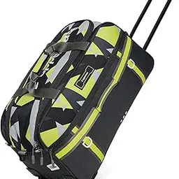 Nova 62 Duffle Trolley Bag| Quick Front Pocket Access| Detachable and Adjustable Shoulder Strap| Smooth Wheels| Push Button Trolley| Duffle Bag for Women & Men| 1500 Days Warranty (Green)-image-47