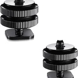 HUMBLE Camera Shoe Pro 1/4" Flash Hot Shoe Screw Adapter Tripod Mount Phone Clip Holder for DSLR Camera-Pack of 2.-image-90