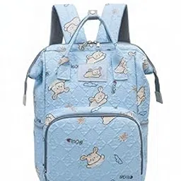 Imported Mother Bag | New Multi-Functional Baby Care Backpack | Separate Bottle Compartment | Spacious Maternity Diaper Bag (16x10x5 Inches)-picture-15