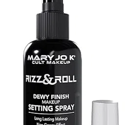 Mary Jo K Rizz & Roll Dewy Finish Makeup Setting Spray, Waterproof, Long Lasting, Non-Greasy, Black-picture-11