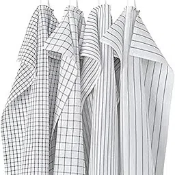 Ikea Cotton Tssp Tea Towel, White/Dark Grey/Patterned45X60 Cm (18X24)(Pack of 4), 200 TC-image-7