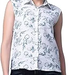 oomph! Women's Cotton Floral Regular Fit Button Down Shirt-picture-34