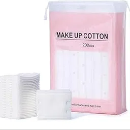 200 Pcs Rectangle Pure Organic Facial Makeup Cotton Pads Lint Free Cotton Remover Pads Square Face Cleansing Pads Wipes Cotton Pieces Cotton Puff For Face Discharge Makeup Skin Clean And Care-picture-31
