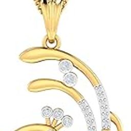 kuberbox 14KT Yellow Gold Cyra Peacock Pendant for Women-picture-41