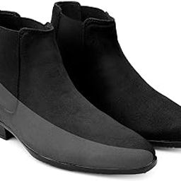 bxxy Men's 9 CM Hidden Height Increasing Faux Leather Material Casual Formal Chelsea Slipon Boot.-picture-32