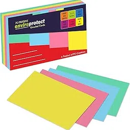 Unruled Index Flash Cards, Blank Plain, 3x5 Inch, Medium Size, 225 Gsm Cardstock, Multicolour, Pack of 640 Sheets-picture-13