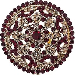 crayton Maroon And Golden Finger Ring For Women - One Size-picture-38