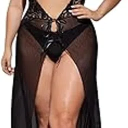 chicklick Designer Lace Babydoll Lingerie for Women II Nightwear Lace Lingerie with Matching G-String-picture-10