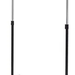 KriShit Mart 1 PC Stainless Steel Single Pole Telescopic Clothes Hanger, Multipurpose Clothes Rack With Bottom Shelves, Closet Organizer Coat Hanger/Freestanding Clothes Garment Stand,48X160X180 Cm-picture-19