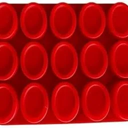 Ality Silicone Soap Mold for Soap Making 15 Cavity Oval Shape Soap Mould Reusable Homemade Soap Making Mold (Red)-picture-54