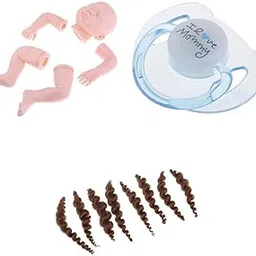 MYADDICTION 22inch Unpainted Reborn Full Limb Mold & Mohair Hair & Magnetic Pacifier DIY-picture-51