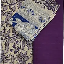 Women's Kalamkari Printed Cotton Dress Material | Unstitched Salwar & Pant & Dhupatta-picture-10