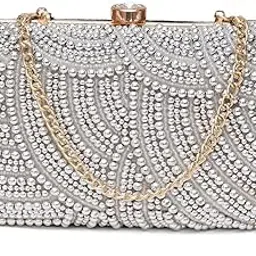 fabbhue Women's Hand Embroidery Box Clutch Bag-picture-35