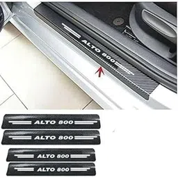 Car Door Sill Protectors Double Line for Alto 800, 4 Pcs Reflective Carbon Fiber Vinyl Threshold Sticker Decorative Car Door Scuff Plate,Anti-Scratch, Anti-Dirty, Waterproof.-image-90