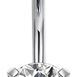 flavizo Diamond Belly Button Piercing Jewellery for Women | Copper Clip On Navel Ring | Crystal Diamond Belly Ring Without Piercing | Stylish Belly Piercing Jewelry for Women-picture-17