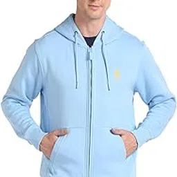 u.s. polo assn. Solid Hooded Sweatshirt Light Blue-picture-15
