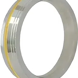 teyrah Heavy MultiLine Brass Ring Stainless Steel 12MM Heavy Sikh Kada For Women And Men Punjabi Bracelet Indian Accessory Sikh Wrist Band Punjabi Kara For Women and Men 180 Gram-picture-18