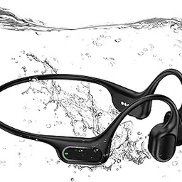 Bone Conduction Swimming Headphones Underwater, Waterproof Earbuds, Bluetooth Open Ear Swim Headphones with Built-in 32G Memory Card Sport Earbuds for Swimming-image-82