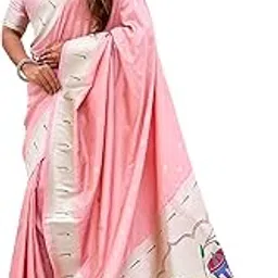 sgf11 Women's Paithani Soft Lichi Silk Kanjivaram Sarees With Blouse Piece-picture-10