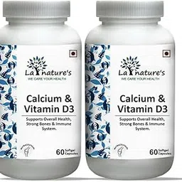 La Nature's Calcium and Vitamin D3 Capsules for Men and Women for Bone Teeth and Joint Support for Men and Women- 120 Soft gels-picture-23
