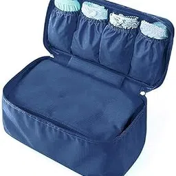 aarkri sales Triple Layer Travel Innerwear Bag Bra Panty Underwear Lingerie Socks Cosmetic Organizer Case Toiletry Bag (Multi Colour)-picture-11
