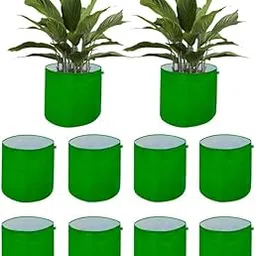 Quills Premium Grow Bags 10x10 Inch (Pack of 10)-Durable 450 GSM Plant Bags. Round Shaped UV Protected HDPE Grow Bags for Terrace Gardening.-image-44