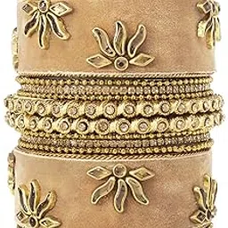 Velvet Silk Thread Chuda Bangle Set Jewellery for Women-image-37