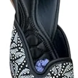 soulify Women's Handcrafted Ethnic Jutti with Embroidered Leaf Motif and Beaded Accents – Traditional Indian Footwear for Festive & Casual Wear-picture-40