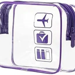 THE STYLE SUTRA 2xClear Makeup Bag Bag for Essentials Traveling Bathroom Violet-picture-14