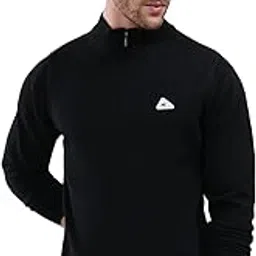 monte carlo Men Mock Neck Pullover | Regular Fit Full Sleeve Solid Sweater | Warm Winter Knitwear for Casual & Office Wear (Pack of-1)-picture-25