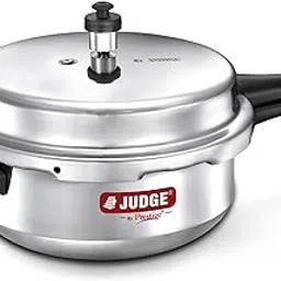 Judge by TTK Prestige Judge by Prestige Deluxe 6 Liter Induction Bottom Pressure Pan (Aluminium), Silver-image-0