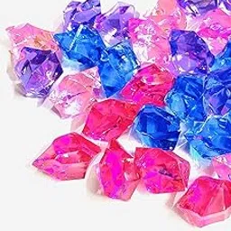 Firstly Acrylic Colored Jewels Gems Faux Diamond Crystals Treasure Gems for Tables Decorations, Vase Filler, Party Favors for Arts and Crafts(200gm) (Mix of Purple,Blue and Pink)-picture-22
