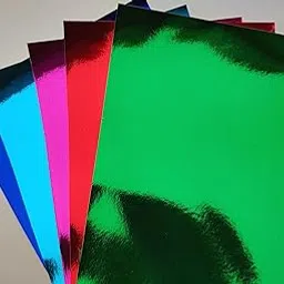 Metallic Foil Paper Sheets A4 , Multi-Colour Pack, Blue, Turquoise, Pink, Red, Green (Pack of 10) | 230 GSM Quality | Card Making | Kids Craft | Project Work | Decoration|-image-30