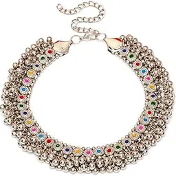 ziyans fashion Oxidised Anklet for Women Jewellery German Silver Plated Stylish Handmade Anklets for Girls and Women.-picture-42