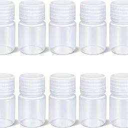 KAUSHIK INDIA 10 Pcs 1OZ/30ML Plastic Reagent Bottle, Laboratory Grade Polypropylene Wide Mouth with Screw Cap, Plastic Sample Bottles for Scientific Classrooms or Storage at Home-image-32