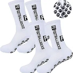BOLDSTUFF Anti-Slip Sports Socks with Rubber Grip - High-Tech Breathable Cricket, Football, Yoga Socks for Men & Women | Athletic Socks for Gym, Running image 1