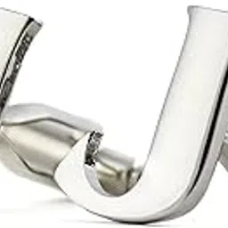 peluche Silver Coloured Alphabet Cufflink (Letter J)-picture-16